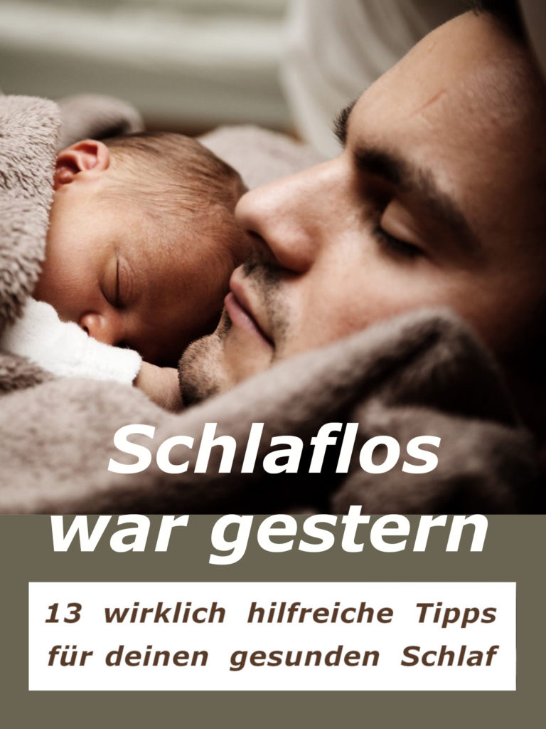 Vater und Baby schlafen